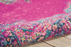 Nourison Passion Fuchsia 3'9' X 5'9' Area Rug, Boho, Traditional, Easy Cleaning, Non Shedding, Bed Room, Living Room, Hallway, (4' X 6')