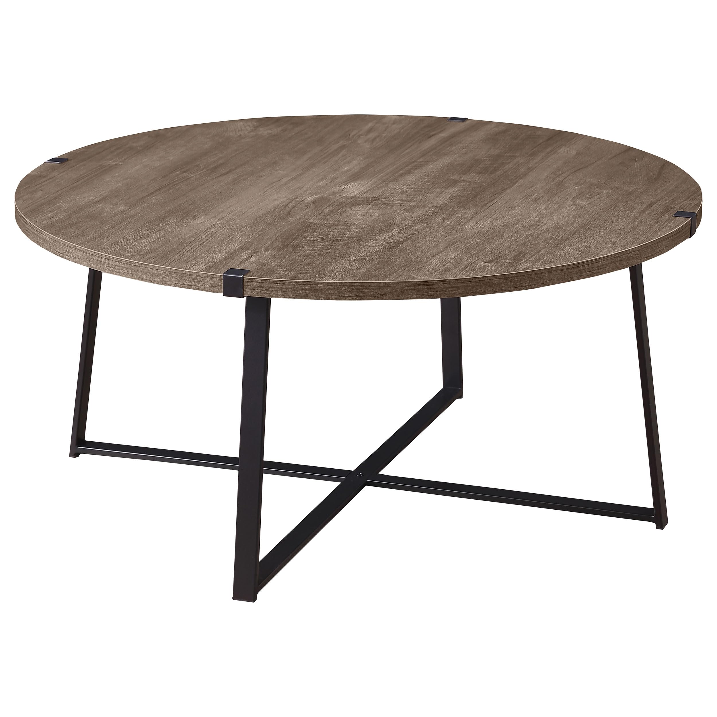 Coaster Home Furnishings Marcus Round Engineered Wood Coffee Table Grey