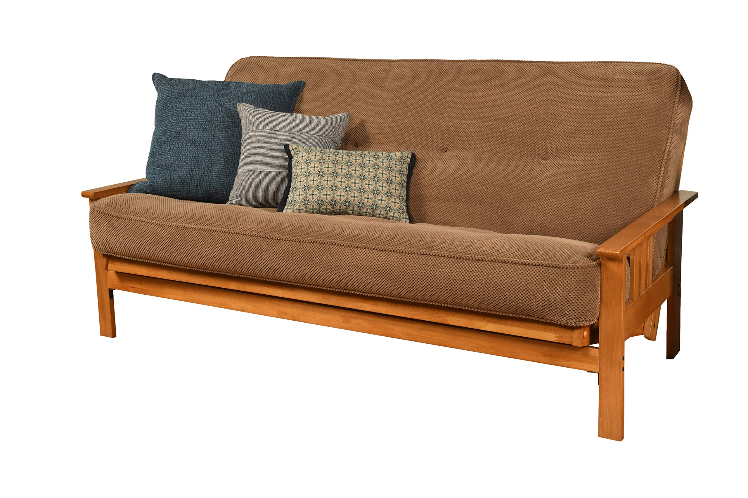 Kodiak Furniture Monterey Futon With Fabric Mattress In Butternut/Mocha Brown