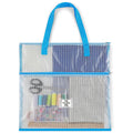 Cosblank 16.1x16.1inch Sew Project Bag Jumbo Needlepoint Project Bag for Sewing Quilting Craft Organizer Storage Portable Vinyl 