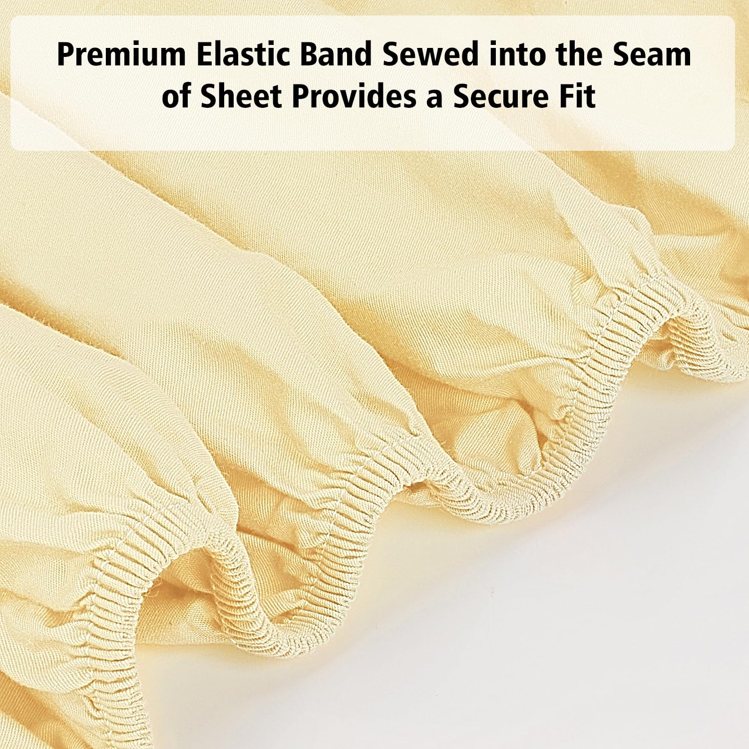 Lirex Fitted Sheet, Full Size 100% Egyptian Cotton 300 Thread Count Soft Breathable Fitted Sheet, 135X190Cm, Cream White