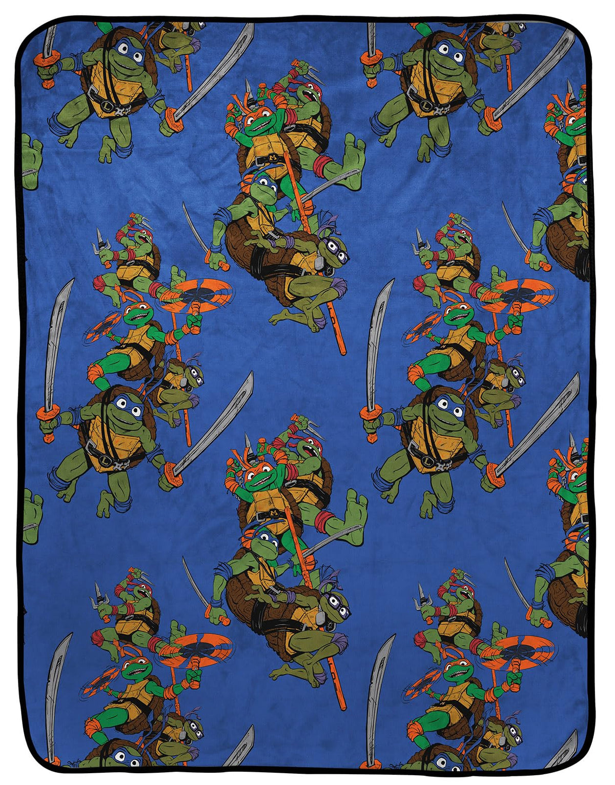 Jay Franco Nickelodeon Teenage Mutant Ninja Turtles Mutant Mayhem Plush Throw Blanket - Measures 40 X 50 - Super Soft Fleece Kid