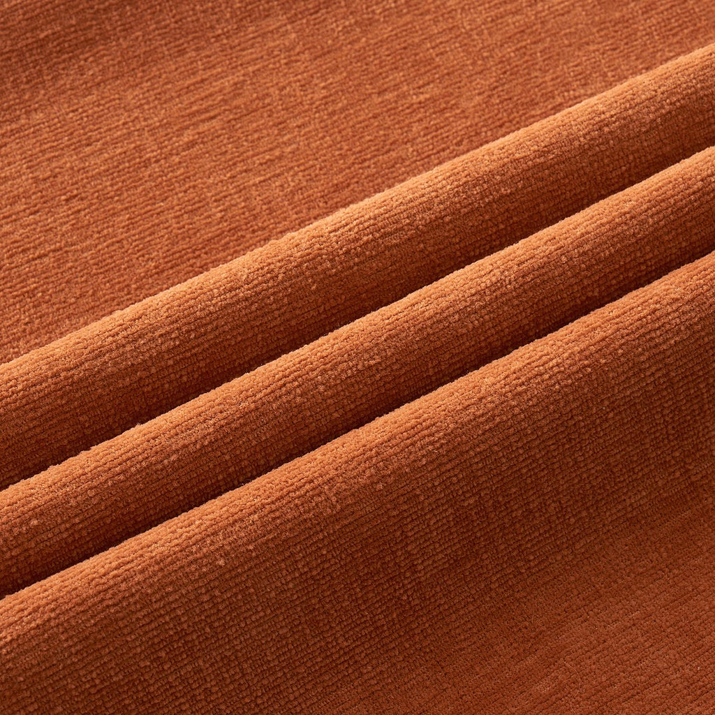 MIULEE Burnt Orange Chenille Couch Pillow Covers 18x18 Inch, Set of 2 Soft Decorative Square Throw Pillows for Sofa Living Room