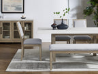 Steve Silver Furniture Carena Backless Dining Gray Bench, Brown