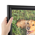 ArtToFrames 15x28 inch 1.25 Satin Black Bull Nose Wood Picture Frame, 2WOM10025-15x28