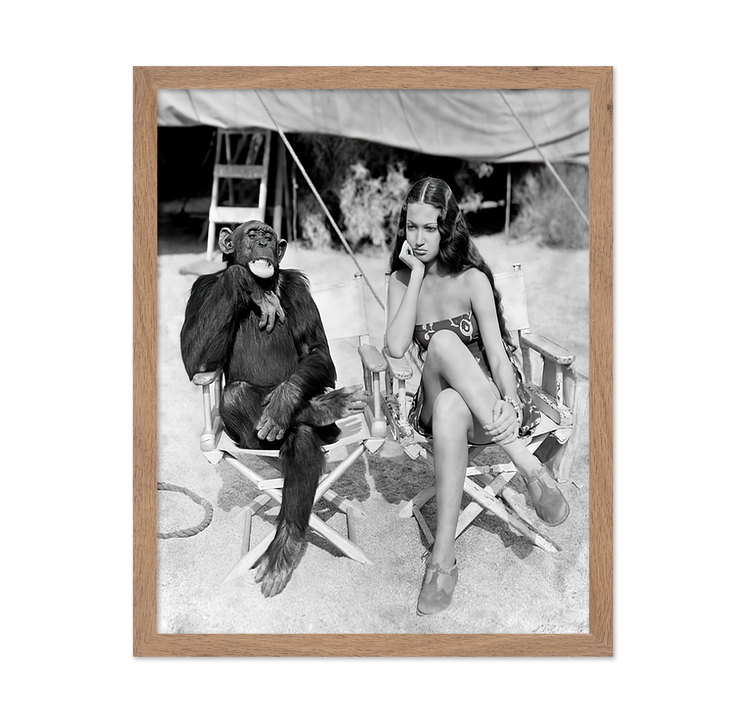 Poster Master Vintage Her Jungle Love Movie Poster - Retro Dorothy Lamour Print - Jiggs the Chimpanzee Art - Gift for Men, Women