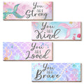 Mermaid Decor, Mermaid Room Decor for Girls Bedroom, Mermaid Wall Decor, Mermaid Inspirational Wall Art, Mermaid Gifts for Girls