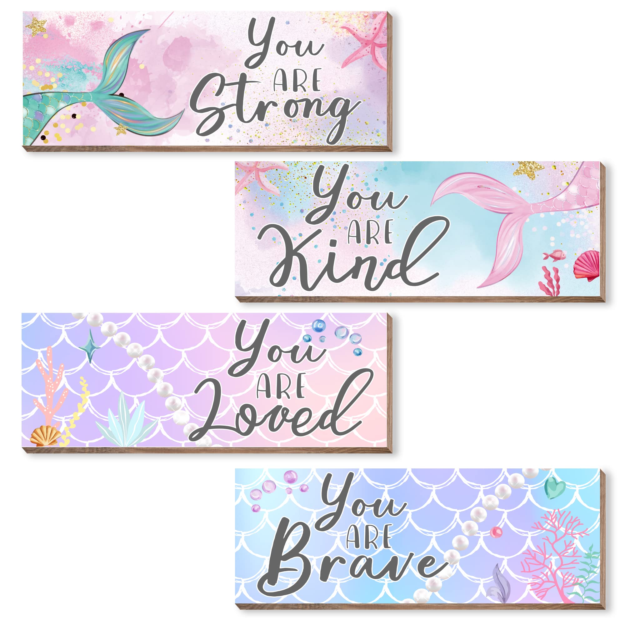 Mermaid Decor, Mermaid Room Decor for Girls Bedroom, Mermaid Wall Decor, Mermaid Inspirational Wall Art, Mermaid Gifts for Girls