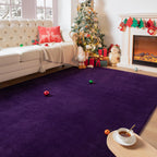 Przemy Washable Area Rug For Living Room Bedroom, 6X9 Feet Dark Purple Memory Foam Rug, Super Soft Modern Indoor Carpet For Kids