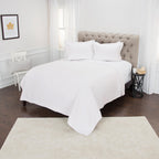 Rizzy Home | BQ4517 | Cotton King Sham | 20"x36" White/Neutral/ Solid