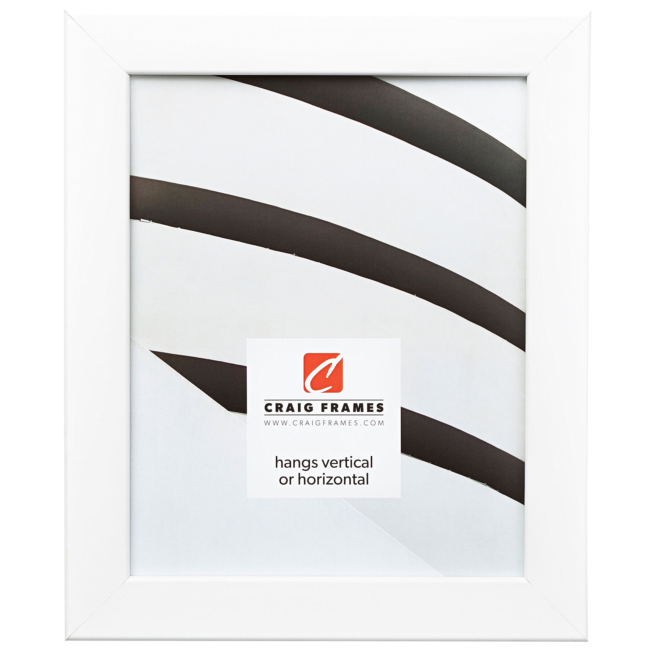 Craig Frames 26267 18 by 24-Inch Picture Frame, Smooth Wrap Finish, 1.26-Inch Wide, White Satin