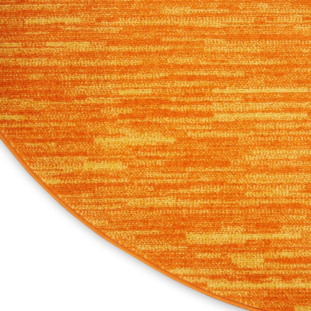 Nourison Essentials Indoor/Outdoor Sunburst 4' X Round Area Rug, Easy -Cleaning, Non Shedding, Bed Room, Living Room, Dining Room, Backyard, Deck, Patio (4 Round)