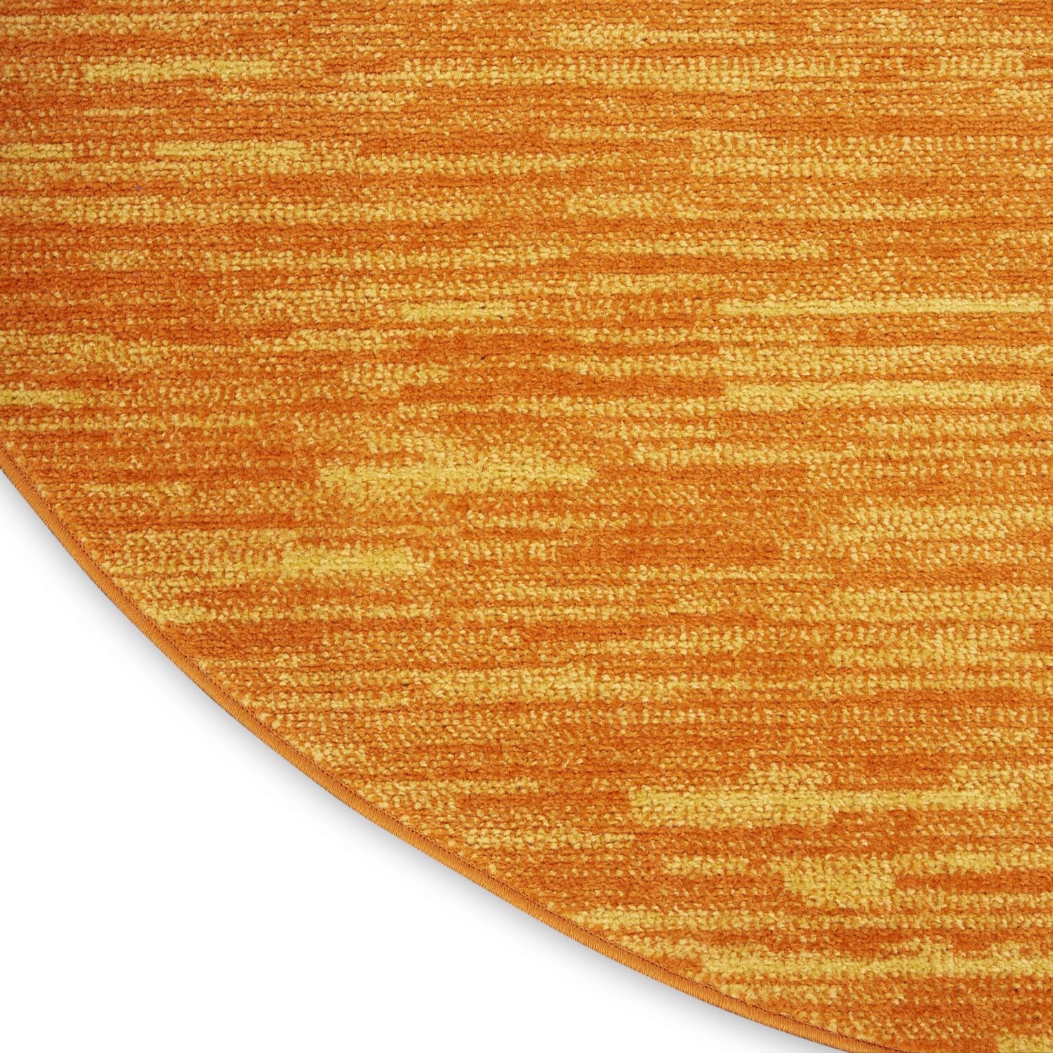 Nourison Essentials Indoor/Outdoor Sunburst 4' X Round Area Rug, Easy -Cleaning, Non Shedding, Bed Room, Living Room, Dining Room, Backyard, Deck, Patio (4 Round)