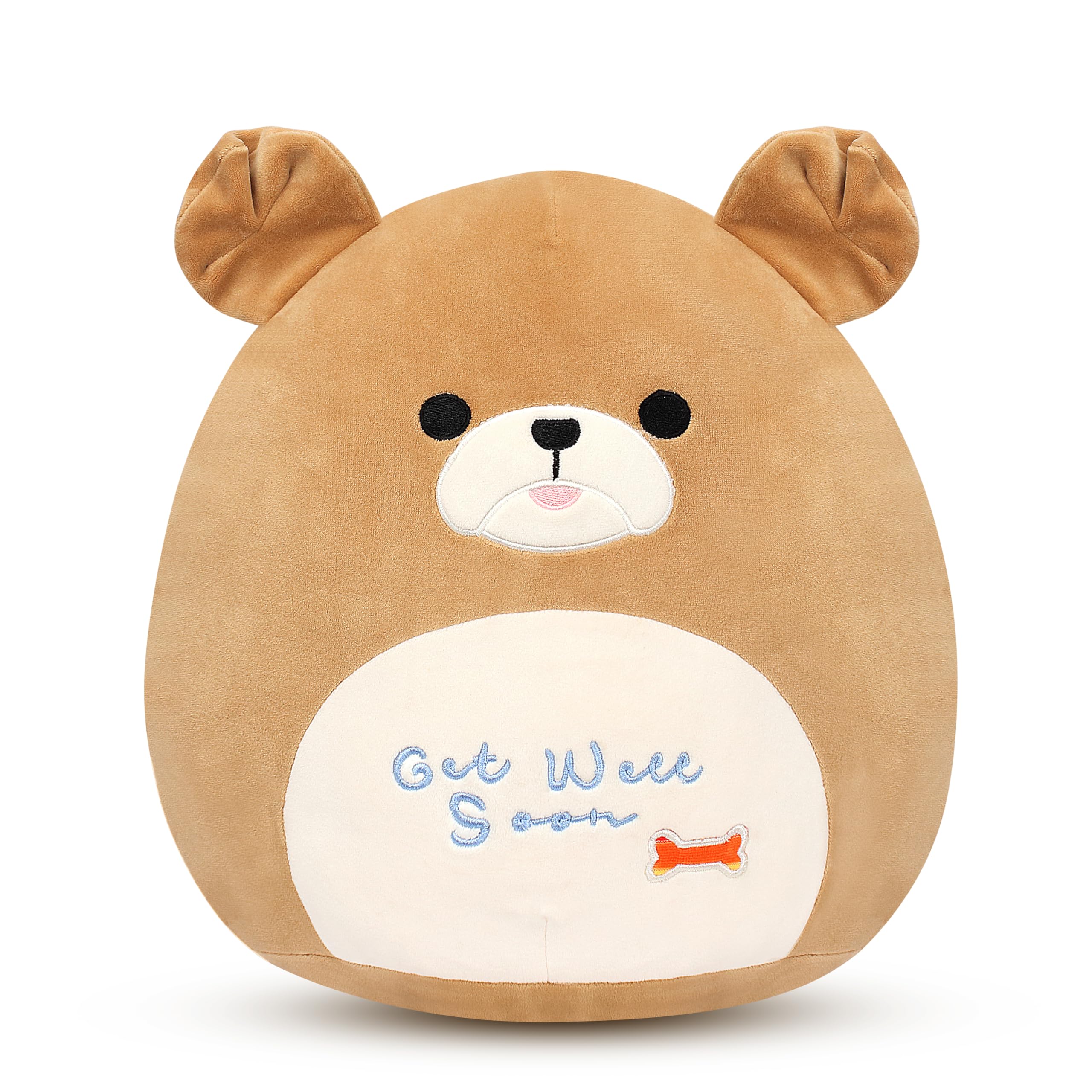 Easfan 13' Get Well Soon Puppy Plush Pillow Soft Cute Shar Pei Dog Plush Get Well Soon Gifts For Kids Patient Feel Better For W