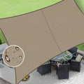 Love Story Waterproof 10 'X13 ' Rectangle Taupe Sun Shade Sail Cannoy Uv Resistant For Outdoor Patio Garden Backyard (We Make Cu