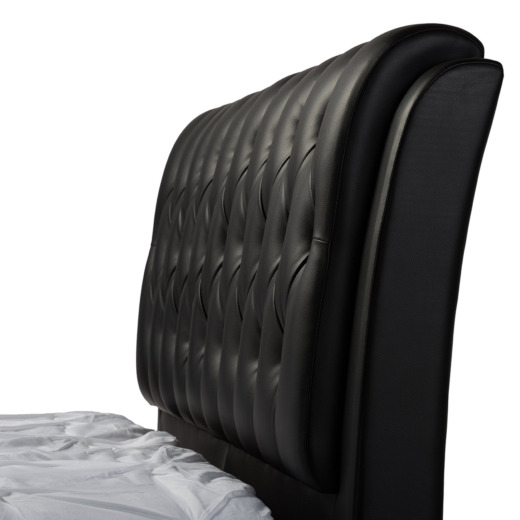 Baxton Studio Bianca Modern Bed with Tufted Headboard