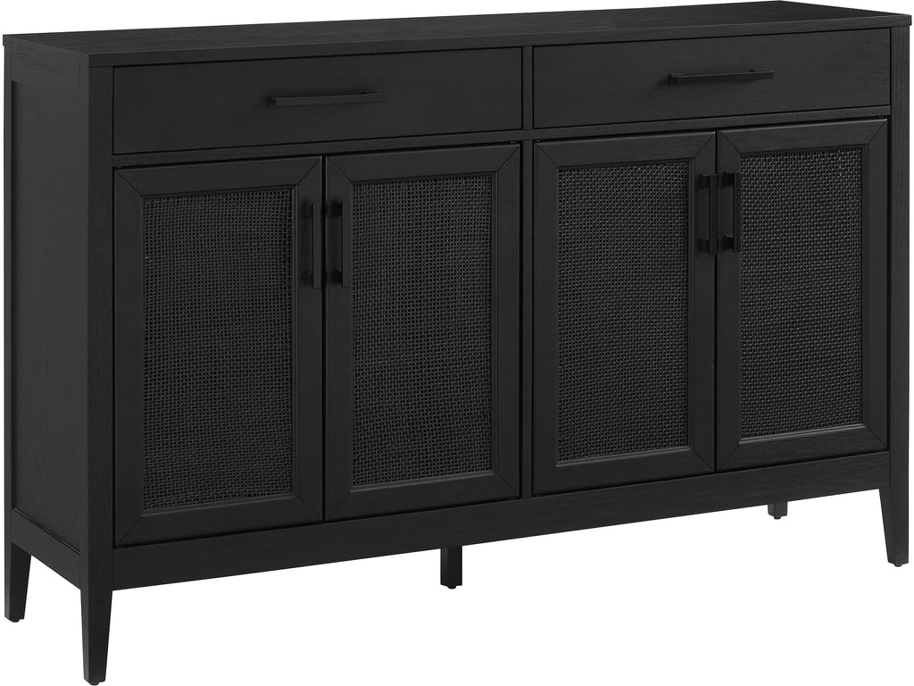 Crosley Furniture Milo Modern Sideboard Buffet Cabinet with Storage Cabinets and Drawers, Kitchen, Dining, Black