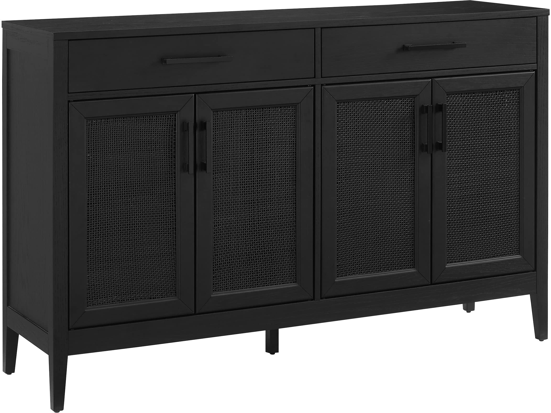Crosley Furniture Milo Modern Sideboard Buffet Cabinet with Storage Cabinets and Drawers, Kitchen, Dining, Black