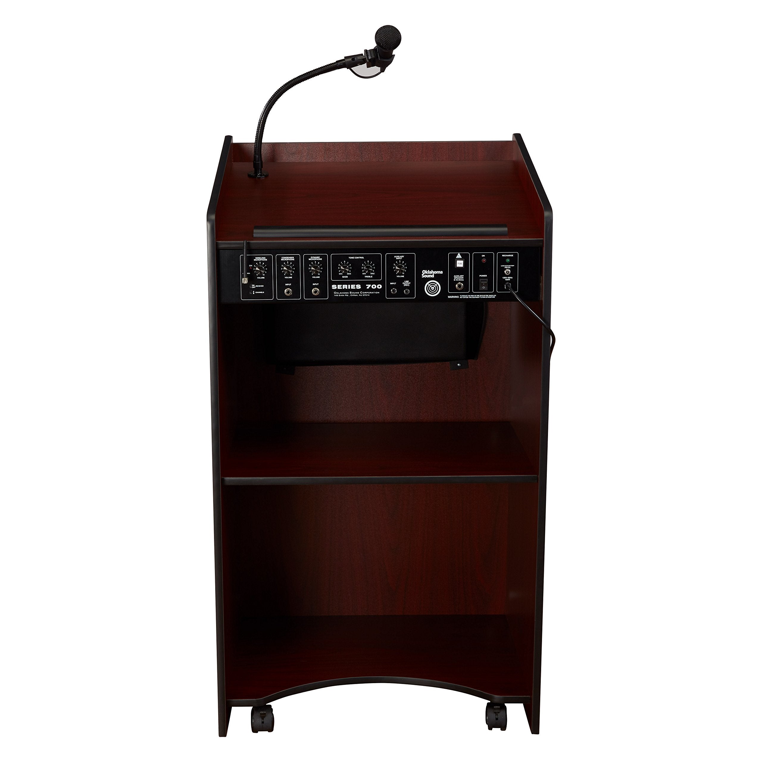Oklahoma Sound 6010-My Aristocrat Floor Sound Lectern, 25' Width X 46' Height X 20' Depth, Sound, Mahogany