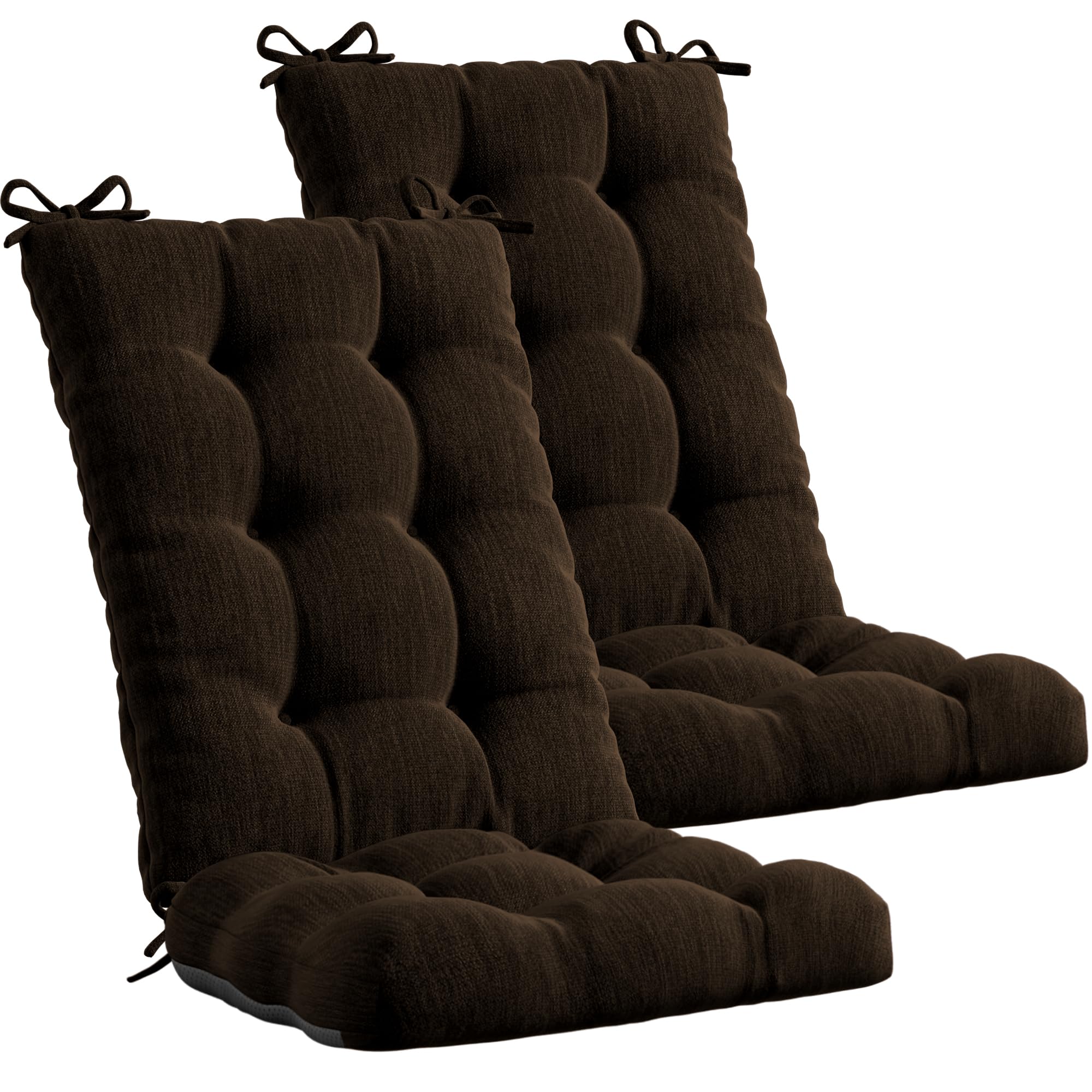 Codi Rocking Chair Cushions Sef Of 2, Indoor Extra Large Brown Glider Rocker Chairs Replacement Cushion Sets For Nursery 2Pk