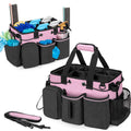 LoDrid Large Professional Cleaning Caddy with Detachable Divider, Supply Organizer with Handle and Shoulder Strap, Cleaning Bags