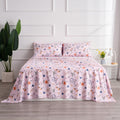 Pink Flower Twin Sheets 3 Piece - Botanical Patterned Bed Sheet Set Microfiber Bedding Decor - Breathable & Durable Twin Sheet Set Up To16 Inches Deep Pocket Twin Bed Sheets