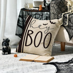 Avoin Colorlife Halloween Hey Boo Cute Ghost Spooky Throw Pillow Covers, 18 X 18 Inch Horror Scary Cushion Case For Sofa Couch S