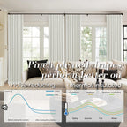 Shineland Cream Blackout Curtains 102 Inch Long,Ivory Black Out Pinch Pleated Insulated Window Coverings For Winter