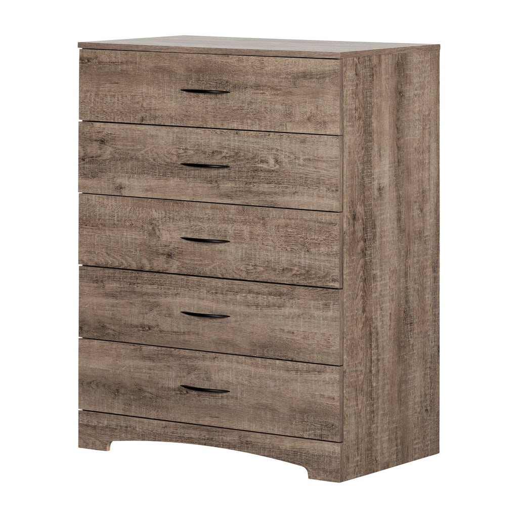 South Shore Step One 5-Drawer Chest Dresser, Weathered Oak