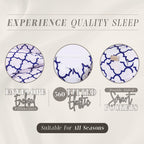 Elegant Comfort 6-Piece Moroccan Trellis Print Sheet Set, Super Cozy, Fade And Wrinkle Resistant, 1500 Premium Hotel Quality Microfiber, Deep Pocket Fitted Sheet With Smart Pockets, Full, Blue