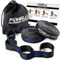 Foxelli Xl Hammock Straps - Extra Long 20Ft Heavy Duty No-Stretch Suspension System, 40+2 Loops, 2000 Lbs Capacity, For Indoor/O