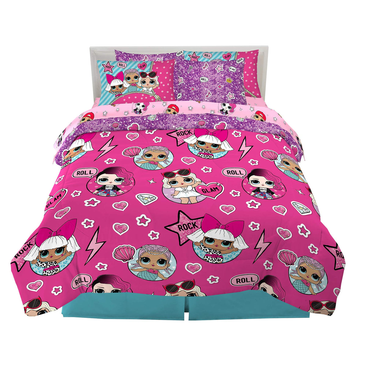 Franco Lol Surprise! Bedding Super Soft Comforter And Sheet Set With Sham, 7 Piece Queen Size, (Official Licensed Product)