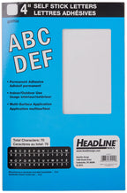 Headline Sign 32412 Stick-On Vinyl Letters, White, 4-Inch, Made in USA