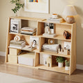 HOTAMO Expandable Solid Wood Bookshelf with Adjustable Design