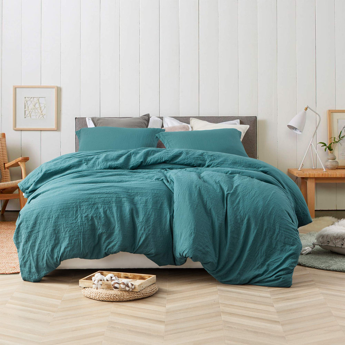 Byourbed Natural Loft Oversized Queen Comforter Set - Ocean Depths Teal