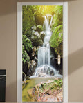 FLFK Door Sticker - 3D Door Mural Peel and Stick, Removable Self-Adhesive Waterfall Door Wallpaper for Home Decor, 30.3 W x 78.7