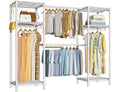 Ulif E7 Heavy Duty Garment Rack, Clothes Organizer and Storage Rack with Expandable Hangers, Metal Clothing Rack with 6 Wire She