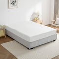 JELLYMONI Fitted Sheet Queen Cotton Cream White 1pc Easy-Fit 16 Inch Deep Pocket Sheet Bedding Sheet Solid 100% Washed Cotton So