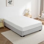 JELLYMONI Fitted Sheet Queen Cotton Cream White 1pc Easy-Fit 16 Inch Deep Pocket Sheet Bedding Sheet Solid 100% Washed Cotton So