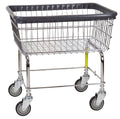 R&B Wire 96B Light Duty Rolling Wire Laundry Cart | 2.5 Bushel | Steel Frame with Chrome Finish | Air Cushion Bumper | 4 Smooth 