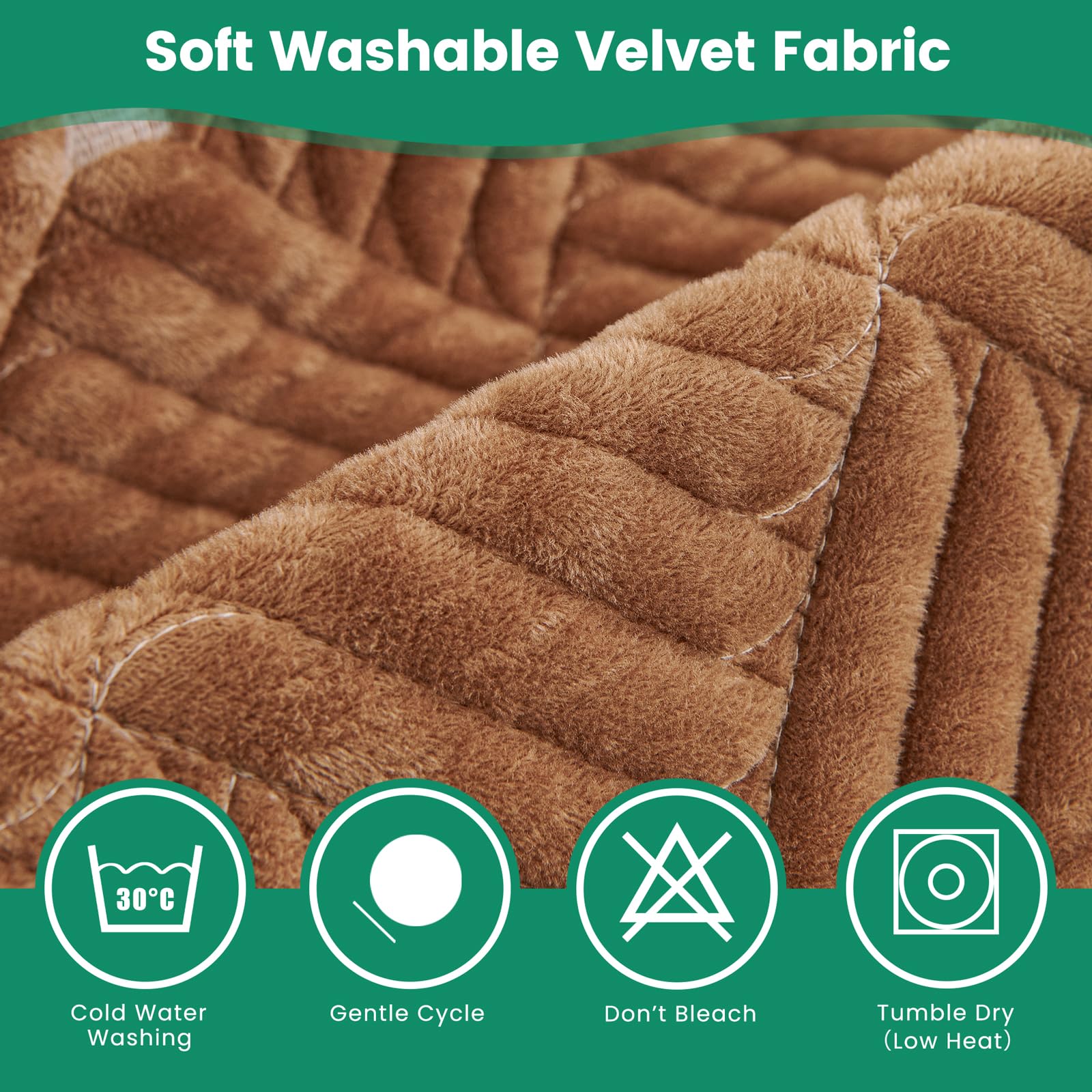 Tewene, Backrest Cover Sectional Couch Cover Velvet Sofa Cover Anti-Slip L Shaped Couch Cover Sectional Sofa Cover For Dogs Couc