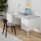 Lorell, LLR60935, Grey Double Pedestal Steel/Laminate Desk, 1 Each