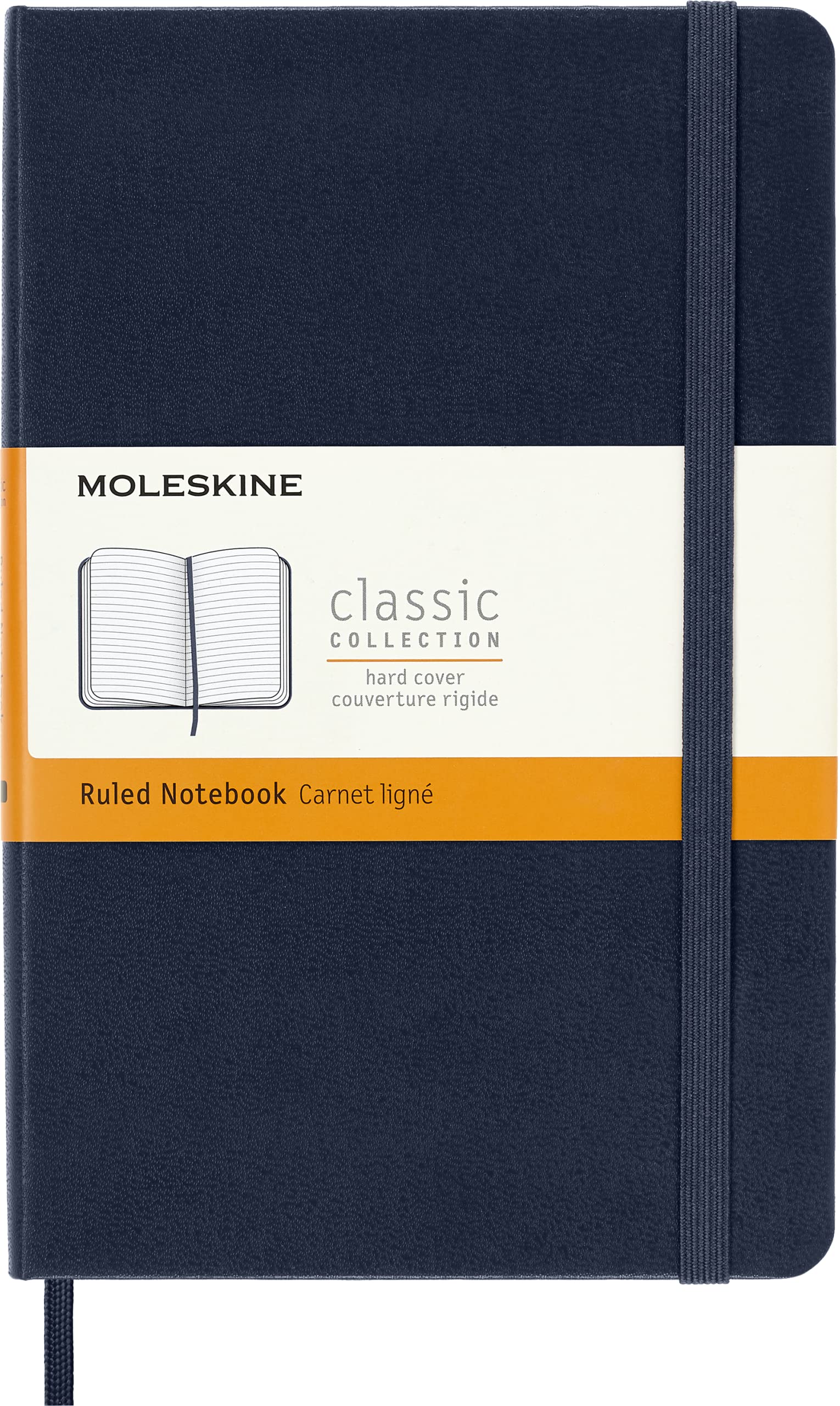 Moleskine Notebook, Medium, Lined/Ruled, Hard Cover, Sapphire Blue