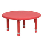 Flash Furniture Red Preschool Activity Table, 33" Round
