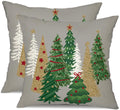 Dfxsz Christmas Pillow Covers 16X16 Inch Set Of 2 Christmas Tree Decorative Grey Throw Pillows Winter Christmas Decor For Home C