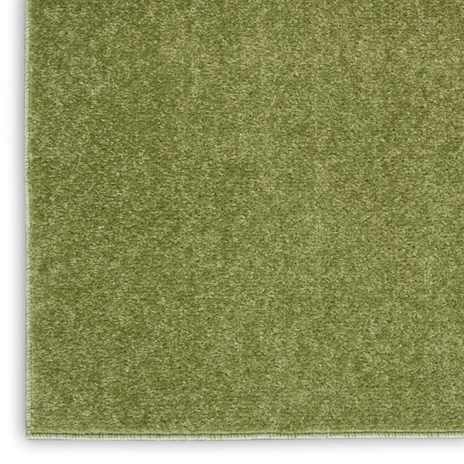 Nourison Essentials Solid Indoor/Outdoor Green 2'2' X 20 Area Rug, Easy Cleaning, Non Shedding, Bed Room, Living Room, Dining Room, Deck, Patio, Backyard (2X20)