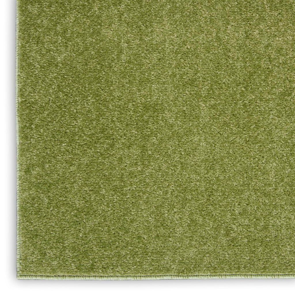 Nourison Essentials Solid Indoor/Outdoor Green 2'2' X 14 Area Rug, Easy Cleaning, Non Shedding, Bed Room, Living Room, Dining Room, Deck, Patio, Backyard (2X14)