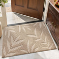 LUMI Front Door Mat Indoor Entrance 32x48, Low Profile Welcome Mat, Non-Slip Washable Doormat with Rubber Backing for Entrance, 