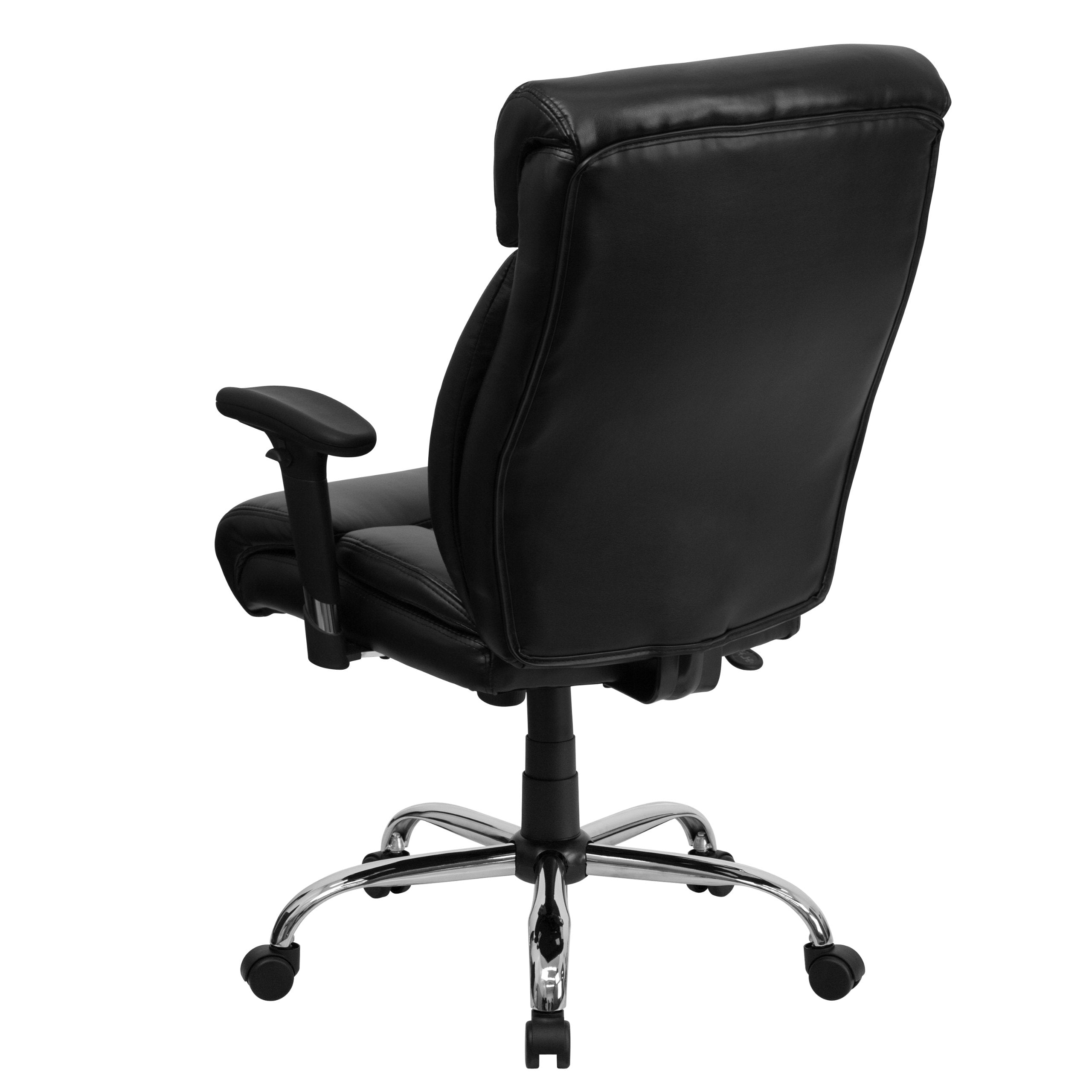 Flash Furniture HERCULES Series Big & Tall 400 lb. Rated Black LeatherSoft Executive Ergonomic Office Chair with Full Headrest & Arms