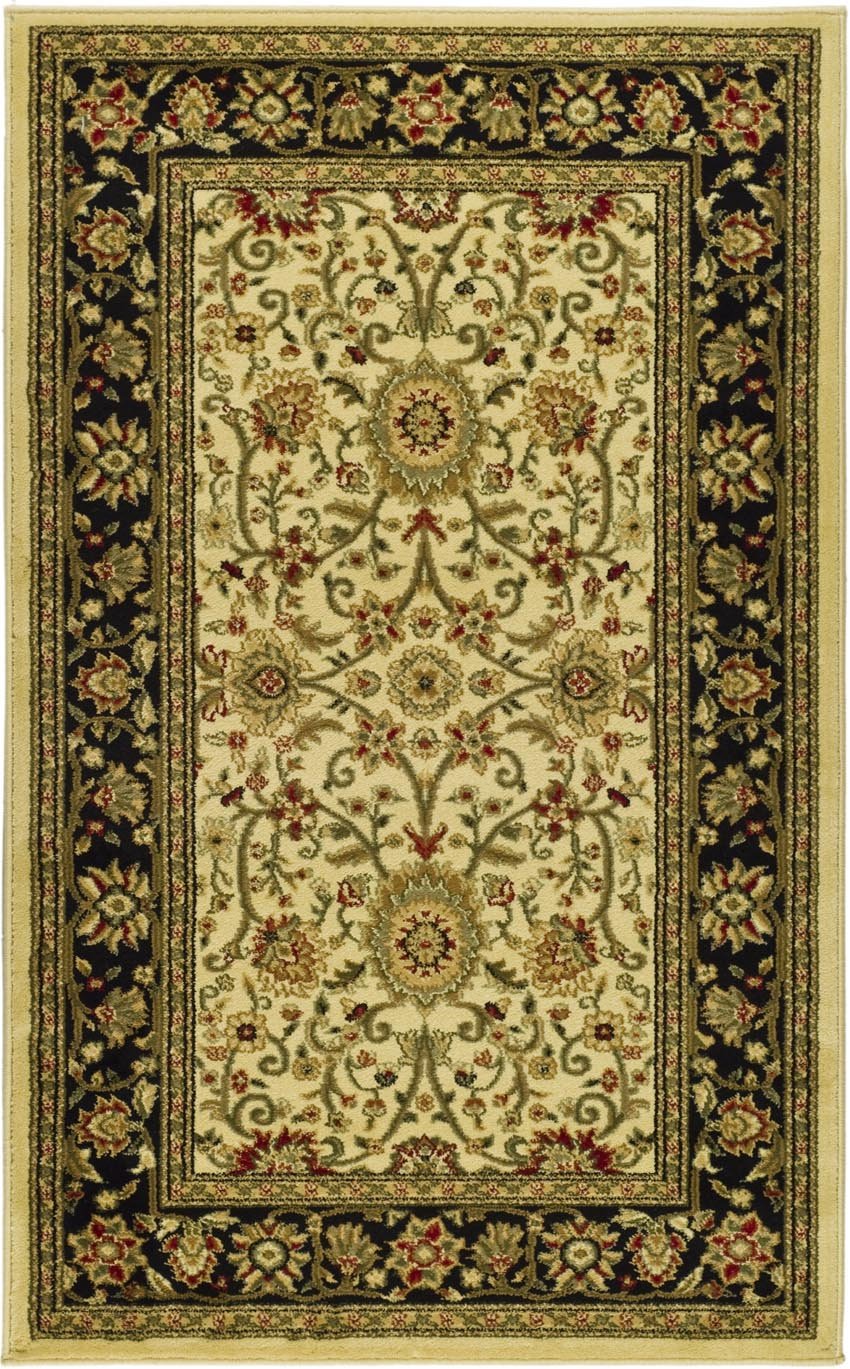 SAFAVIEH Lyndhurst Collection Accent Rug - 23 x 4, Ivory & Black, Traditional Oriental Design, Non-Shedding & Easy Care, Ideal